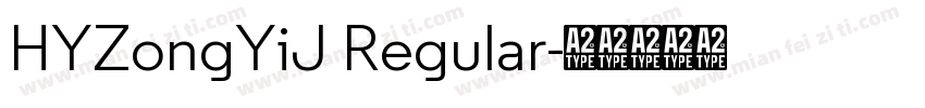 HYZongYiJ Regular字体转换